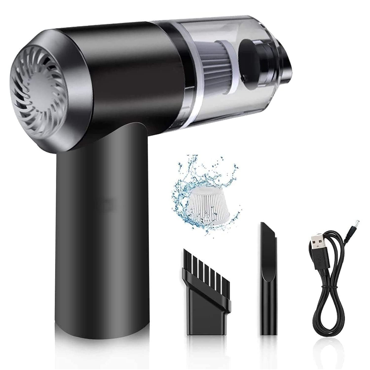 Portable High Power 2 in 1 Car Vacuum Cleaner | USB Rechargeable Wireless Handheld Car Vacuum Cleaner and Smooth Design | Built in LED Light, Portable,Wet and Dry Portable High Power 2 in 1 Car Vacuum Cleaner | USB Rechargeable Wireless Handheld Car Vacuum Cleaner and Smooth Design | Built in LED Light, Portable,Wet and Dry